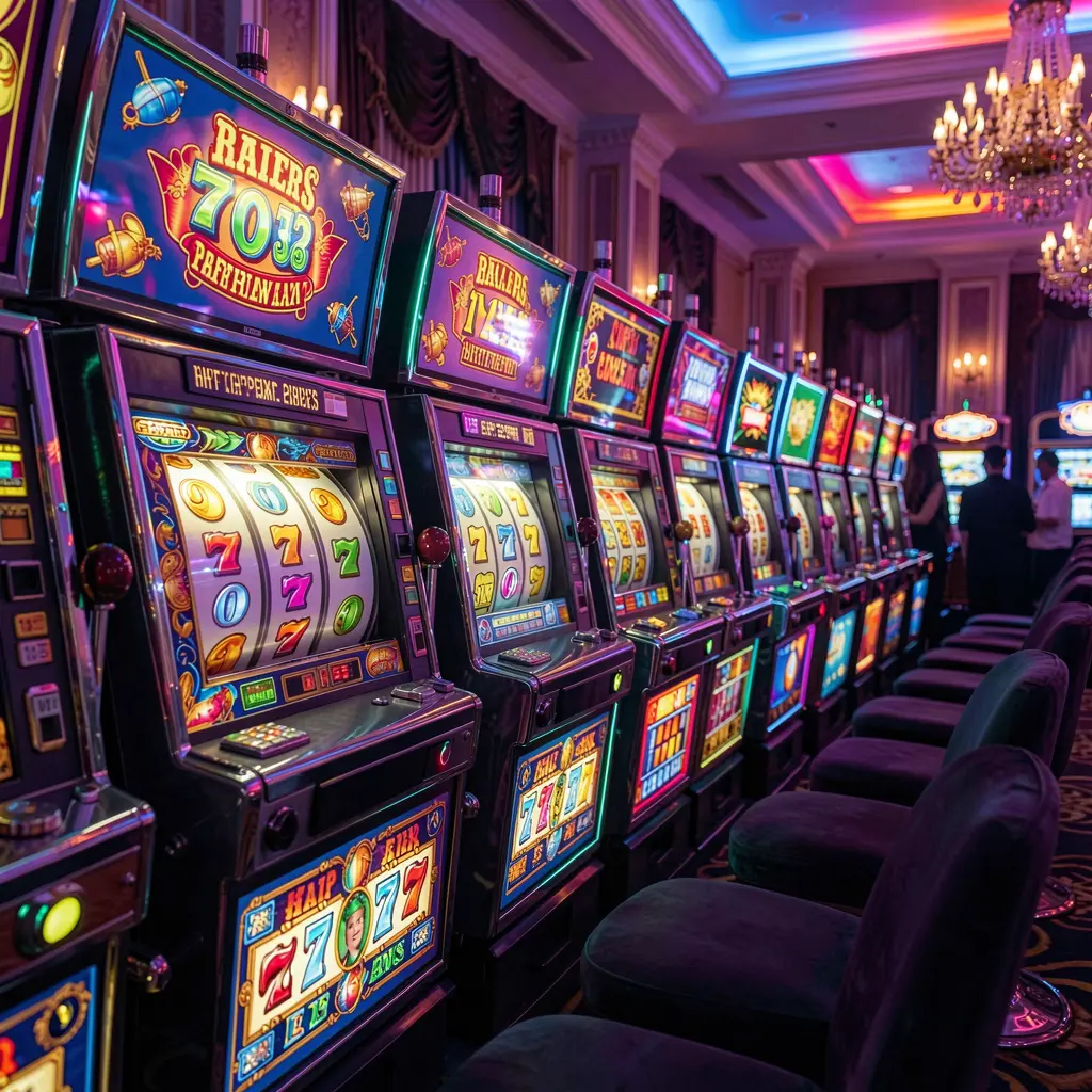Modern slot machines with bright screens and spinning reels inside the lively YYYPH casino environment for players in the Philippines